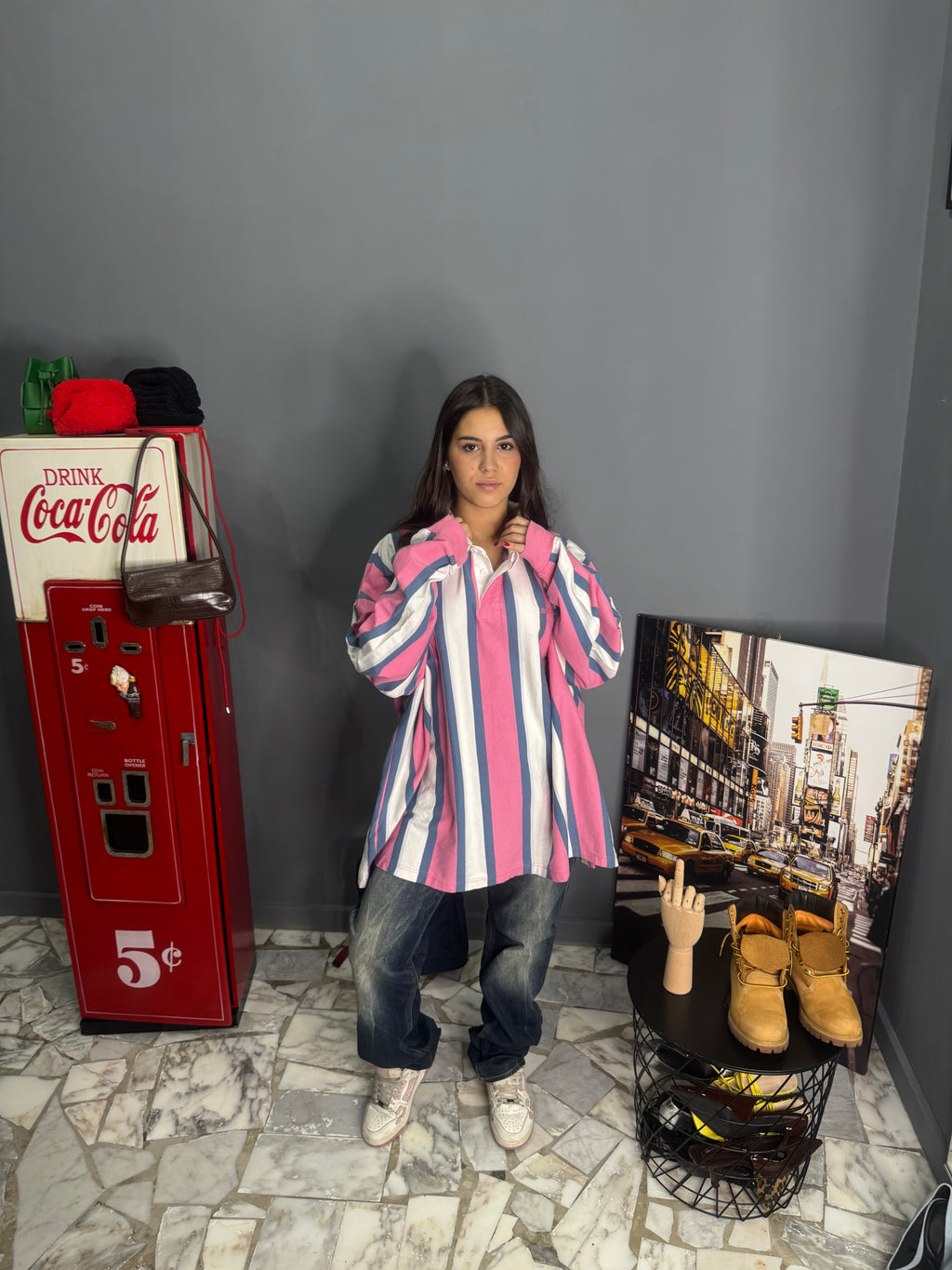 Maxi felpa a polo levis