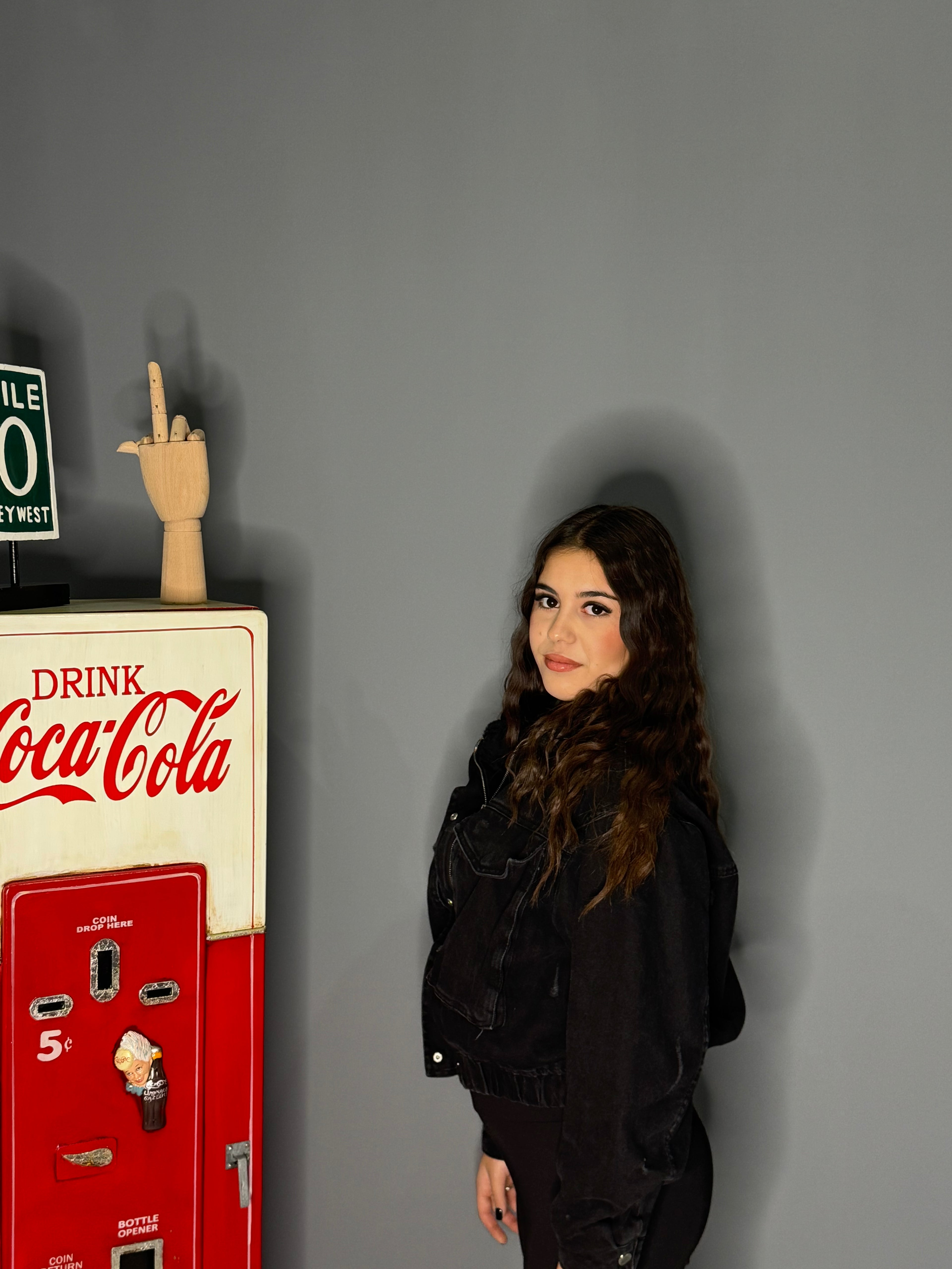 Bomber in denim all’interno pelliccia