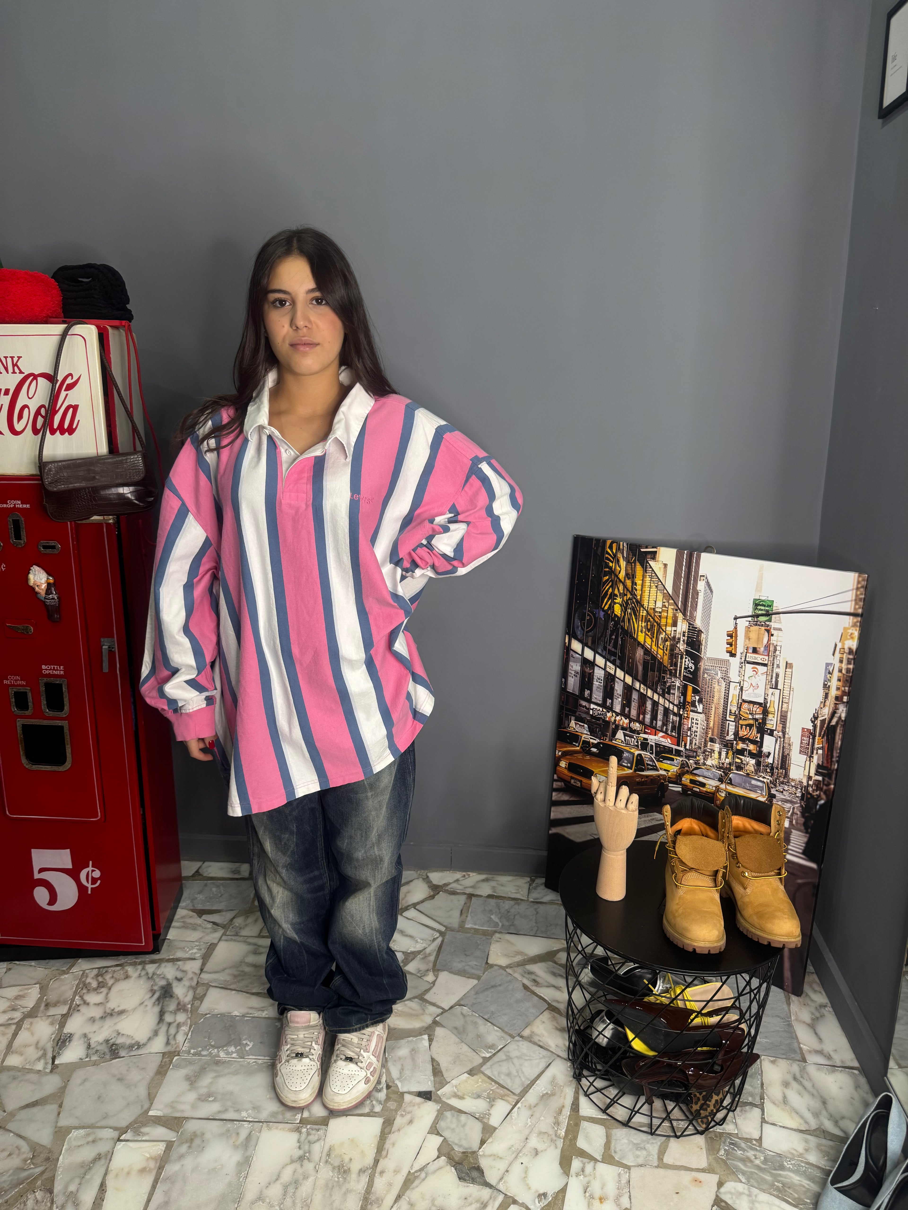 Maxi felpa a polo levis