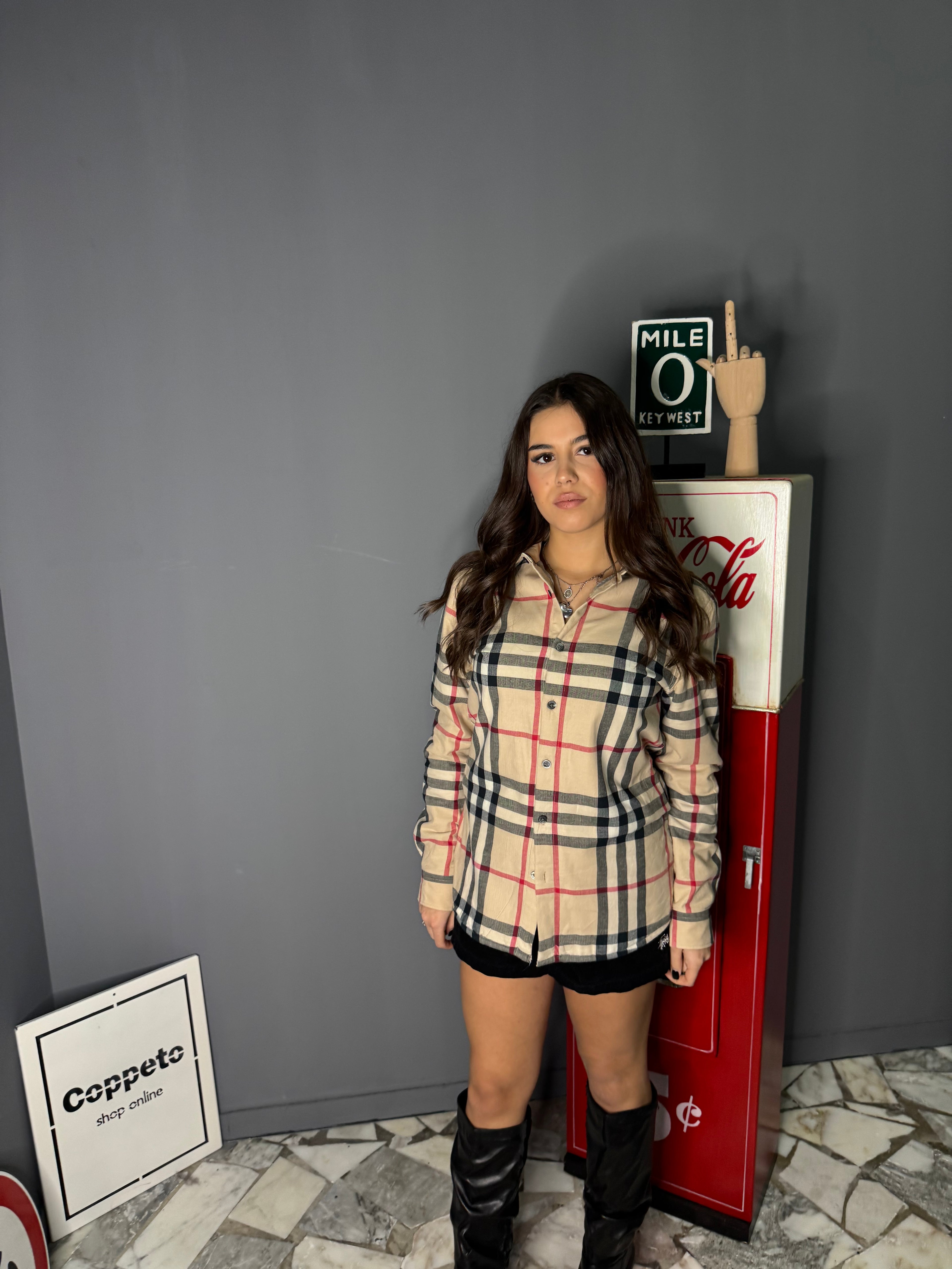 Camicia burberry interno in pile