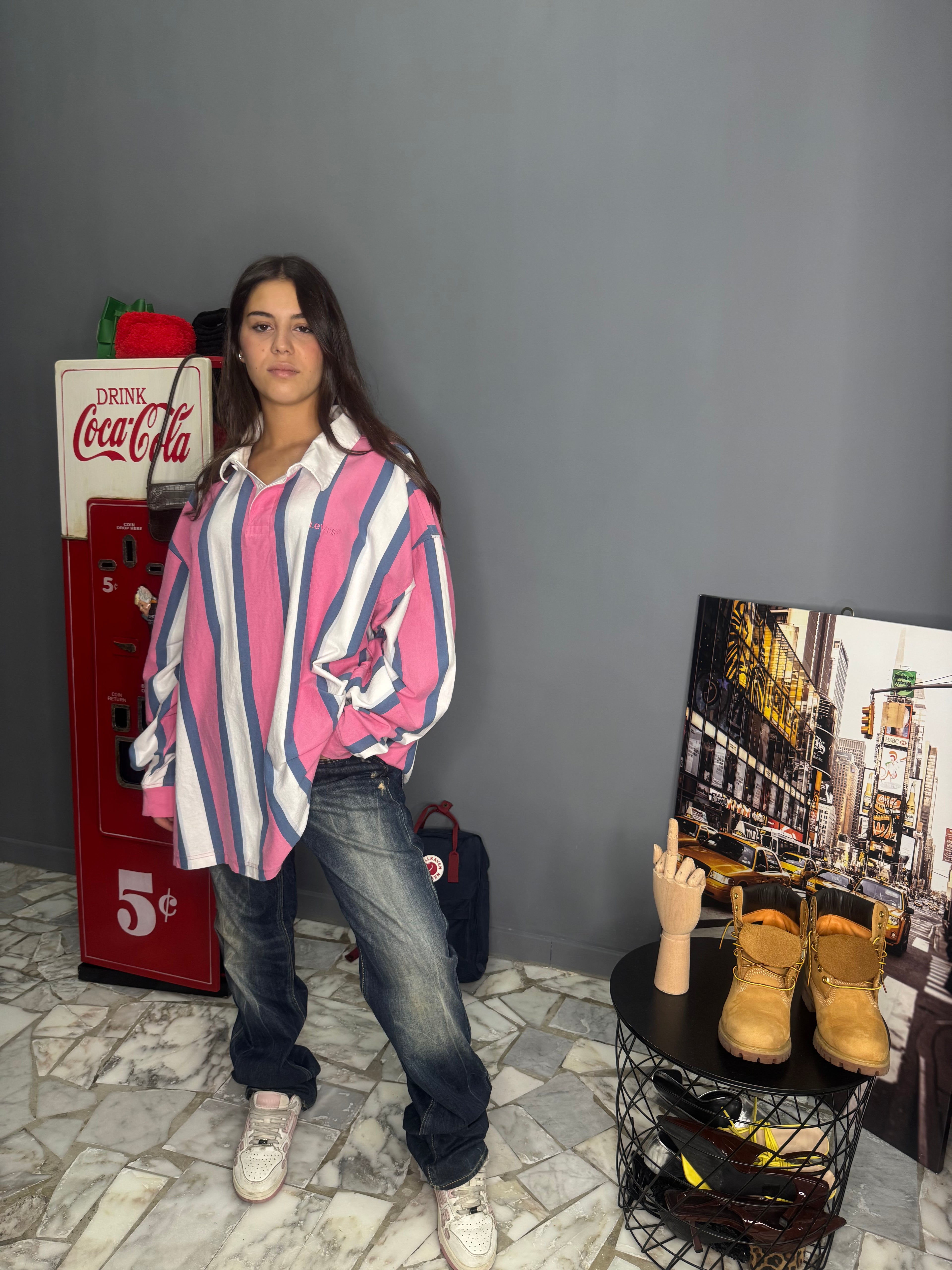 Maxi felpa a polo levis