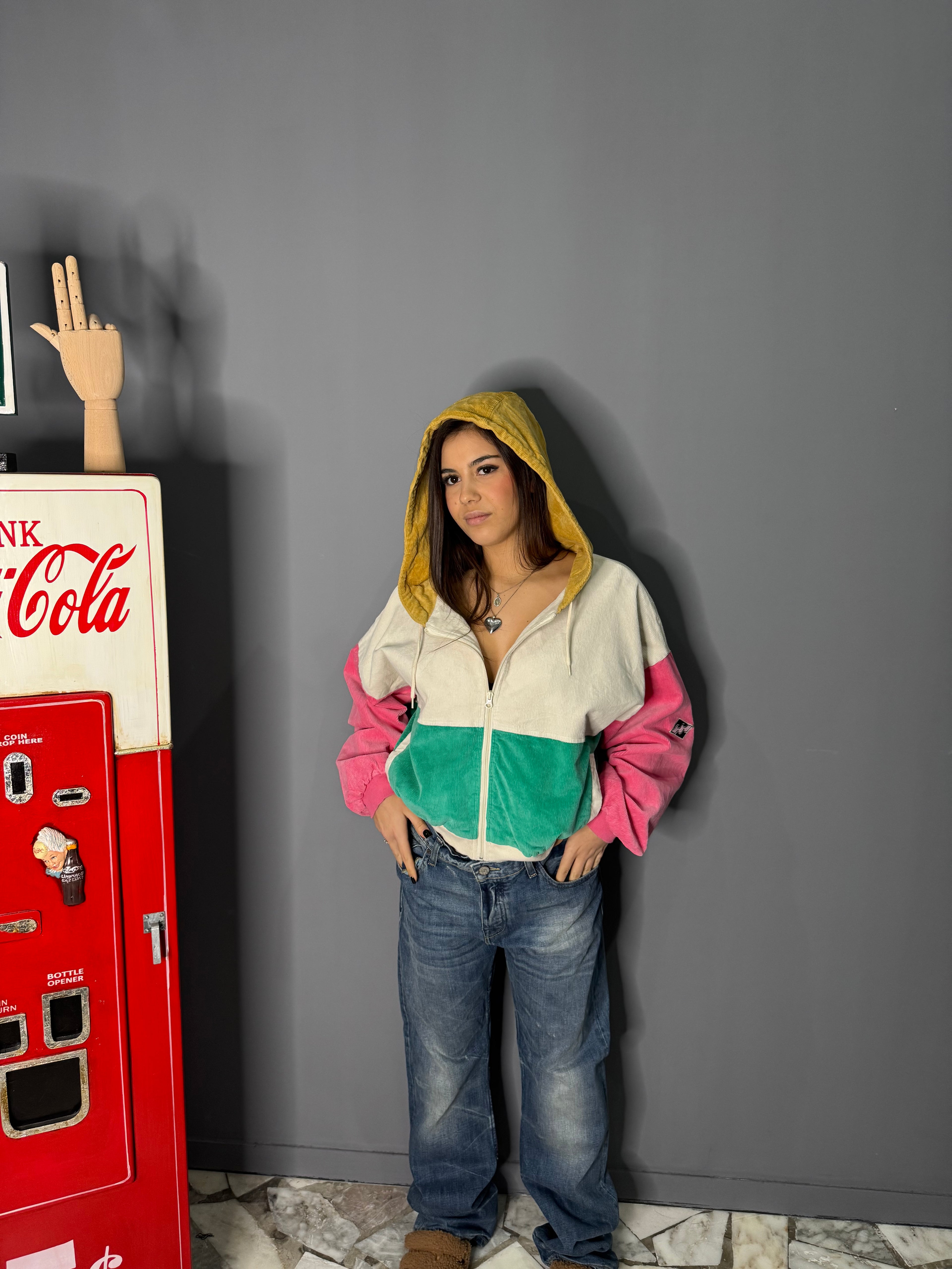 Felpa a giacca in costina billa bong