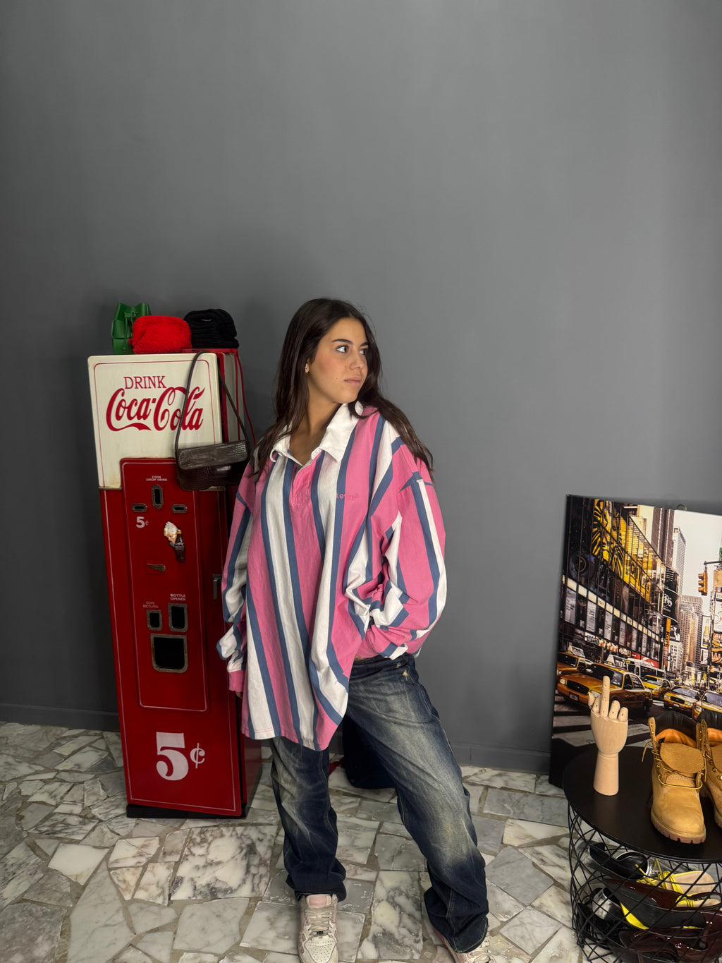 Maxi felpa a polo levis