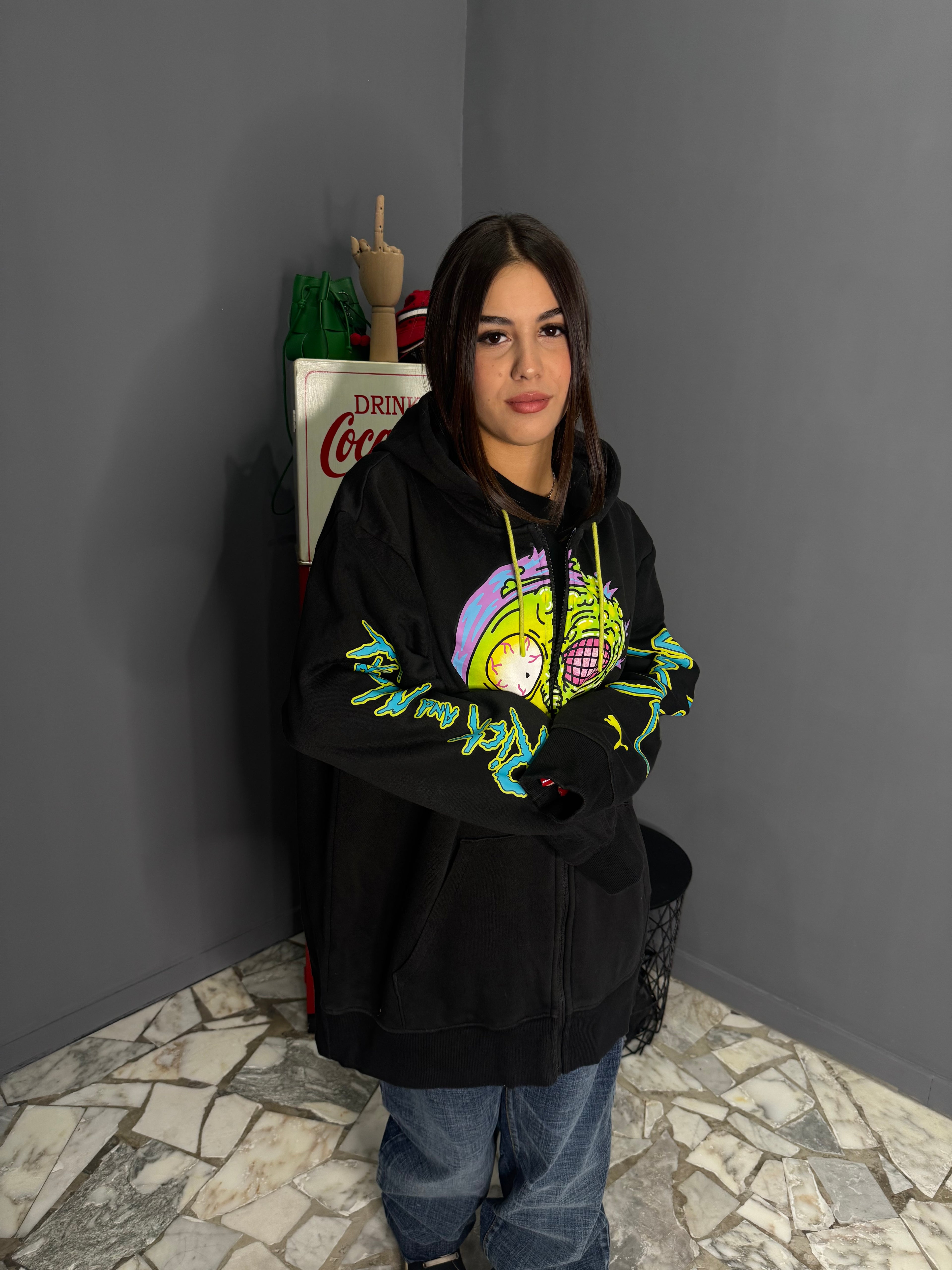 Felpa in zip puma X Rick Morty