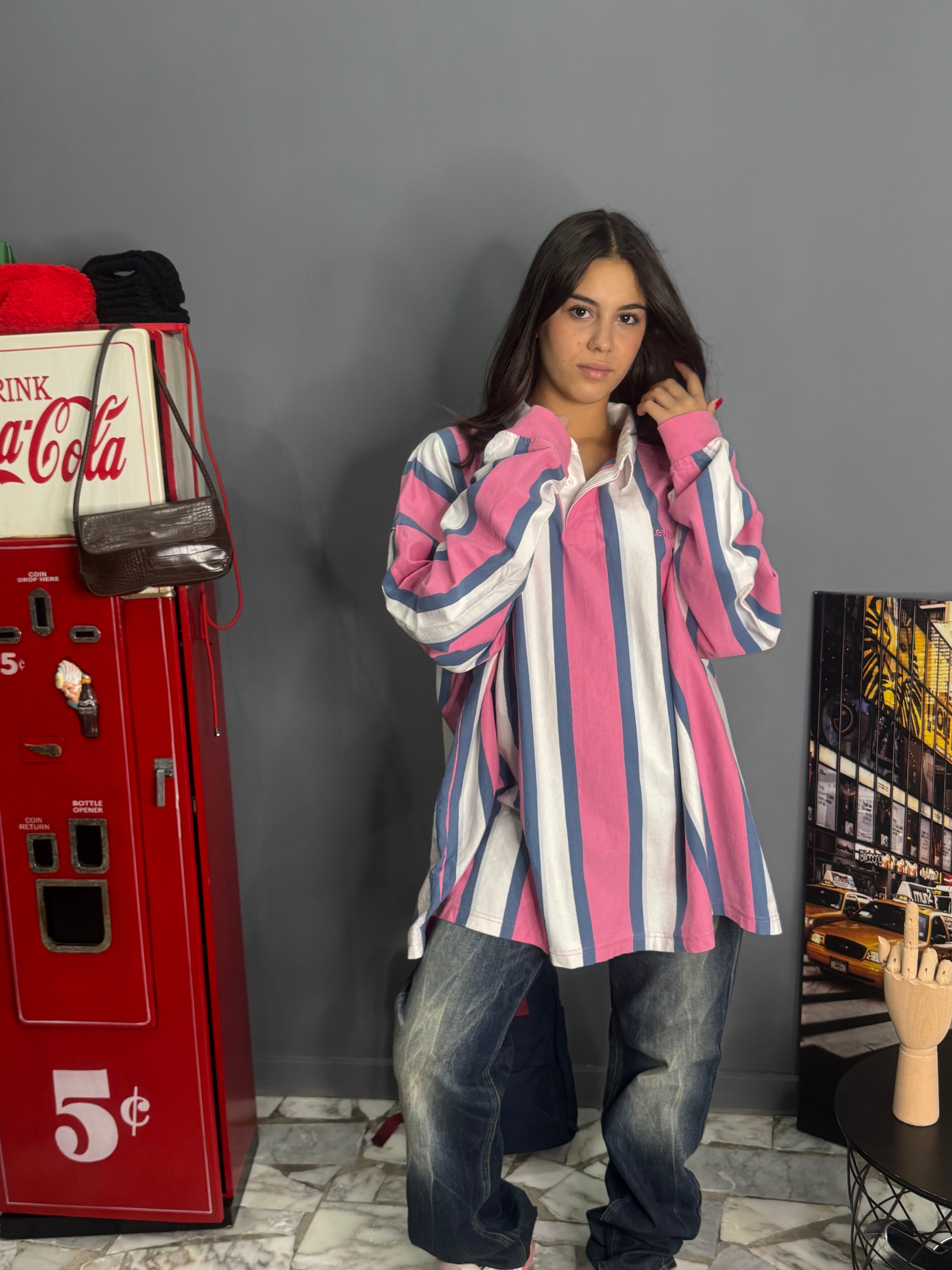 Maxi felpa a polo levis