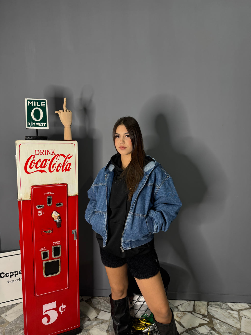 Giacca in denim outlet Bershka