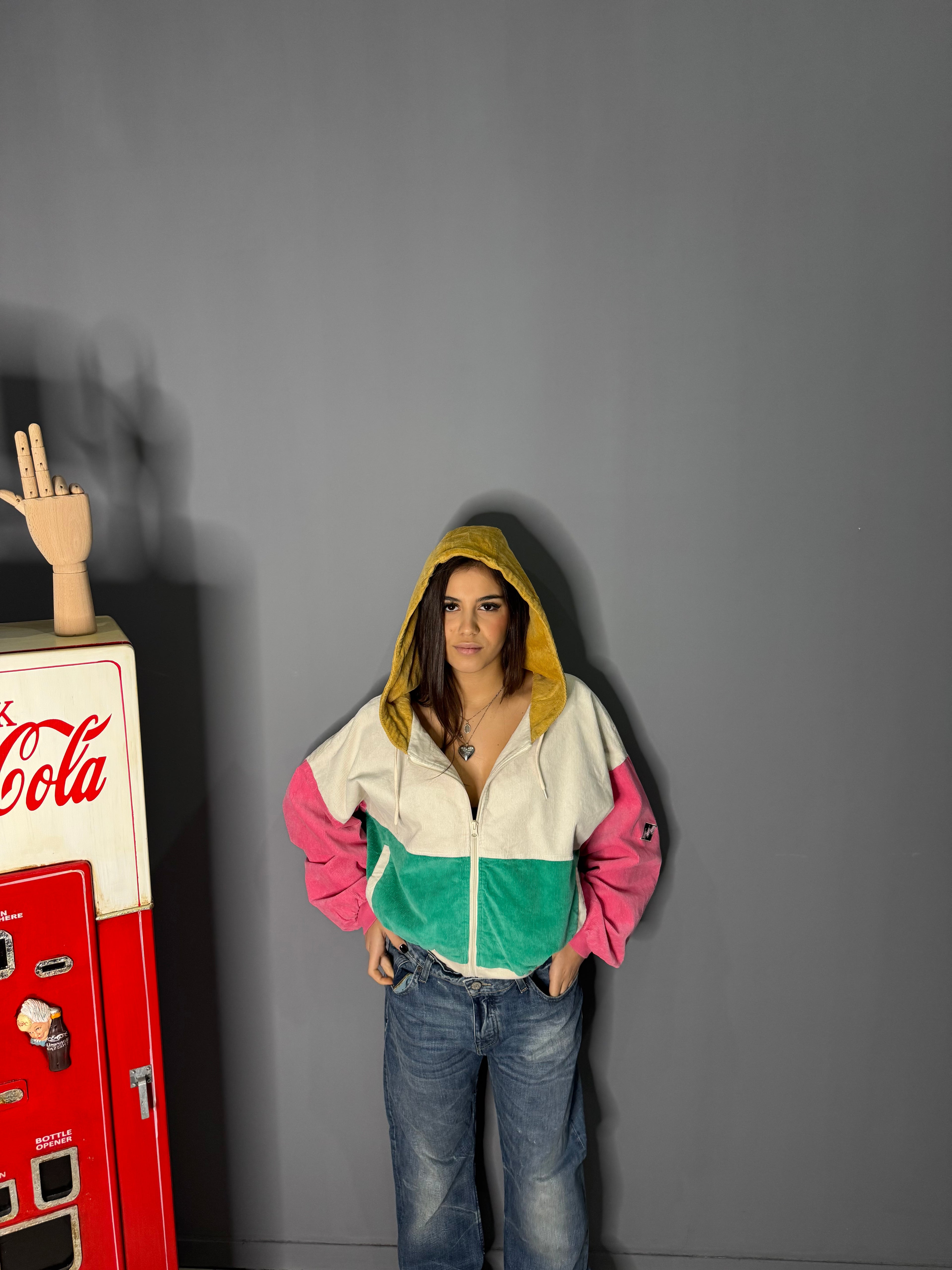 Felpa a giacca in costina billa bong