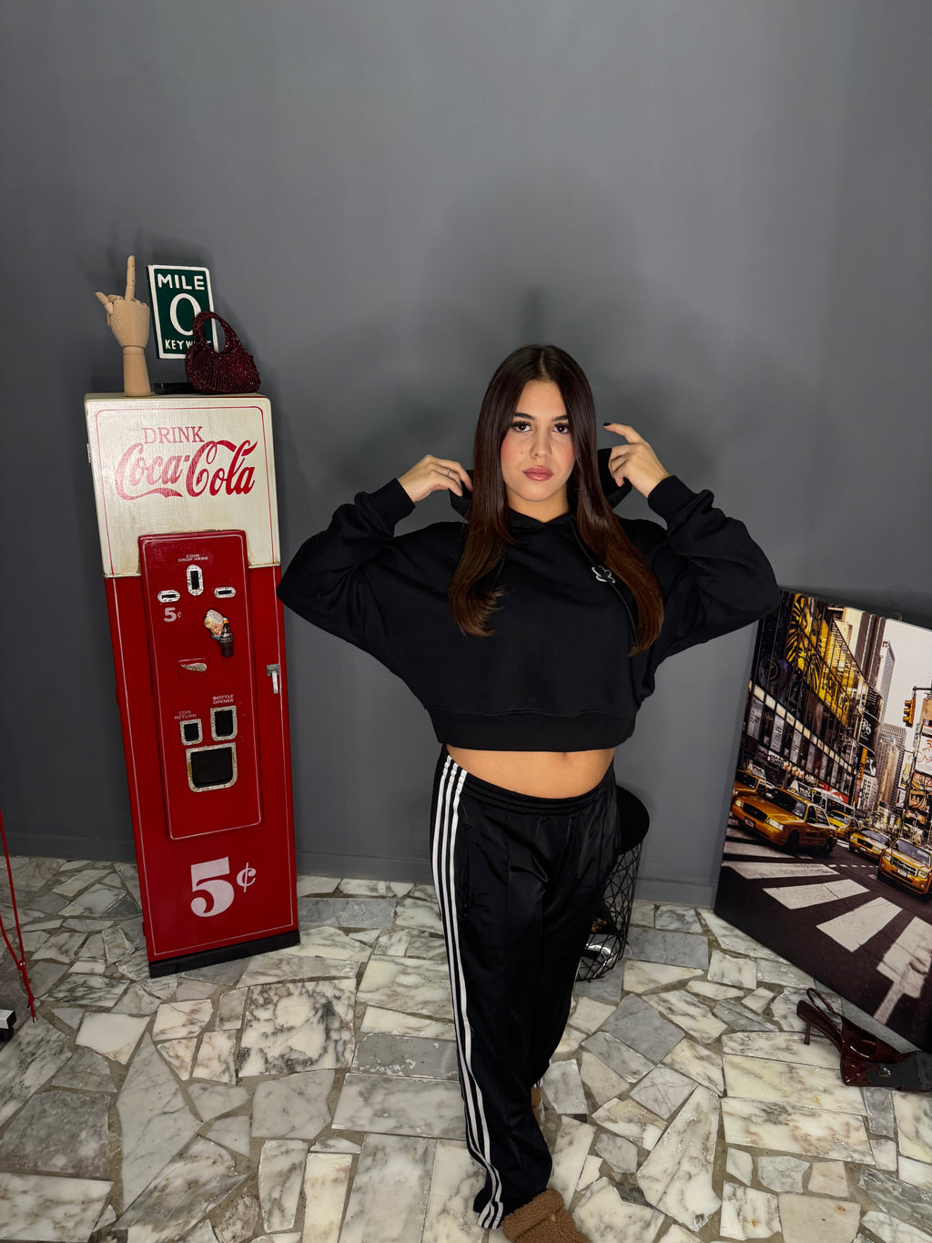 Felpa Adidas crop